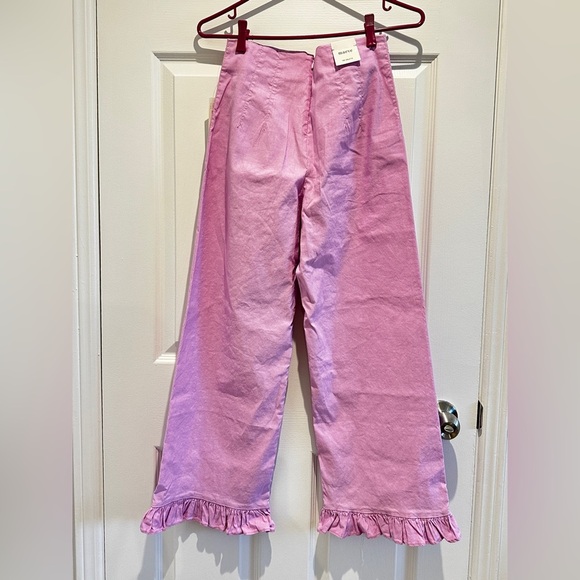 NWT Anthropologie The Colette Magic Fabric Ruffled Crop Wide-Leg Pants by Maeve - Picture 11 of 11